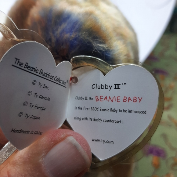 Large TY Beanie Babies Bear 2000 Official Club Clubbie III - Picture 4 of 6